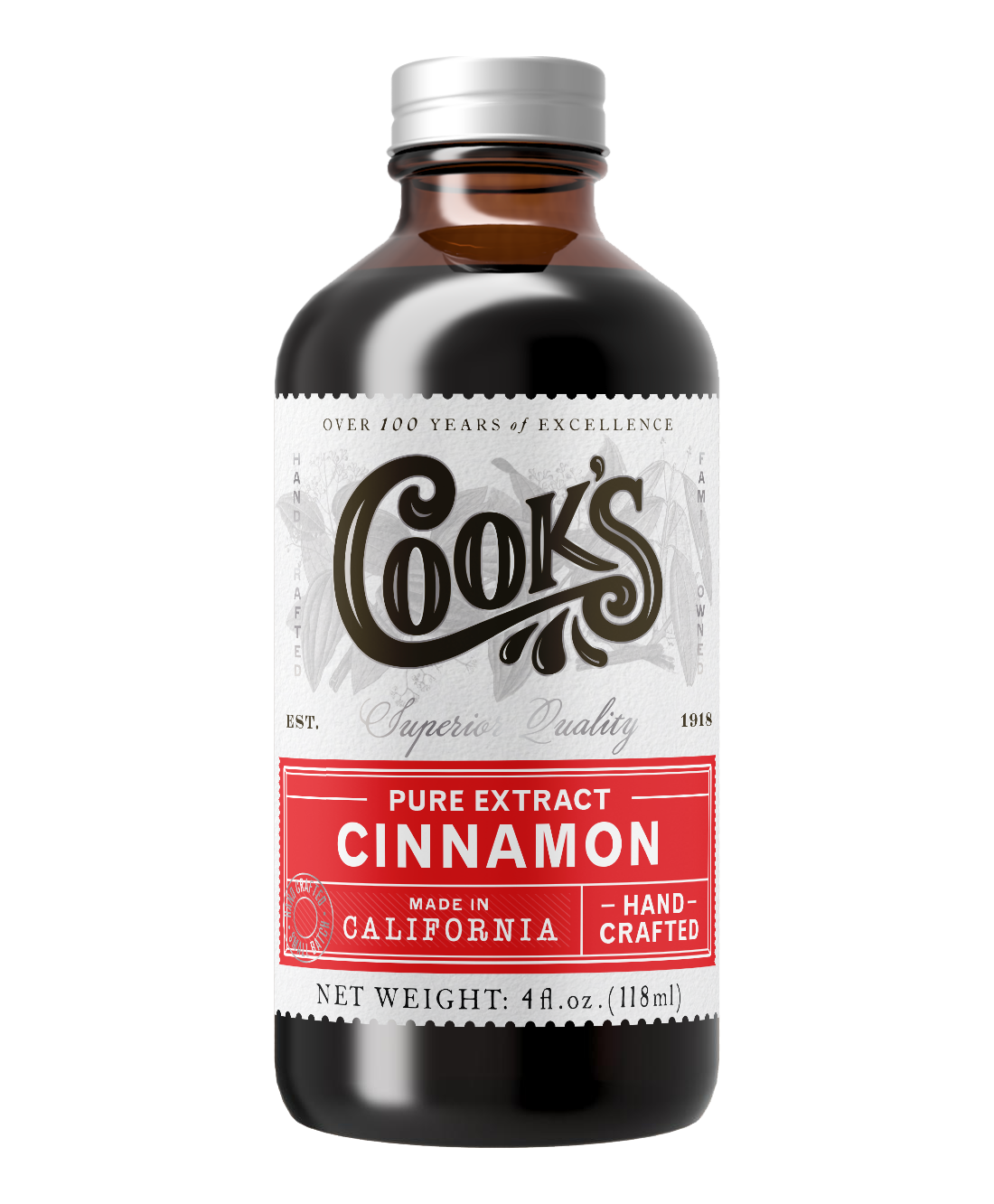 Pure Cinnamon Extract, Cook Flavoring Company