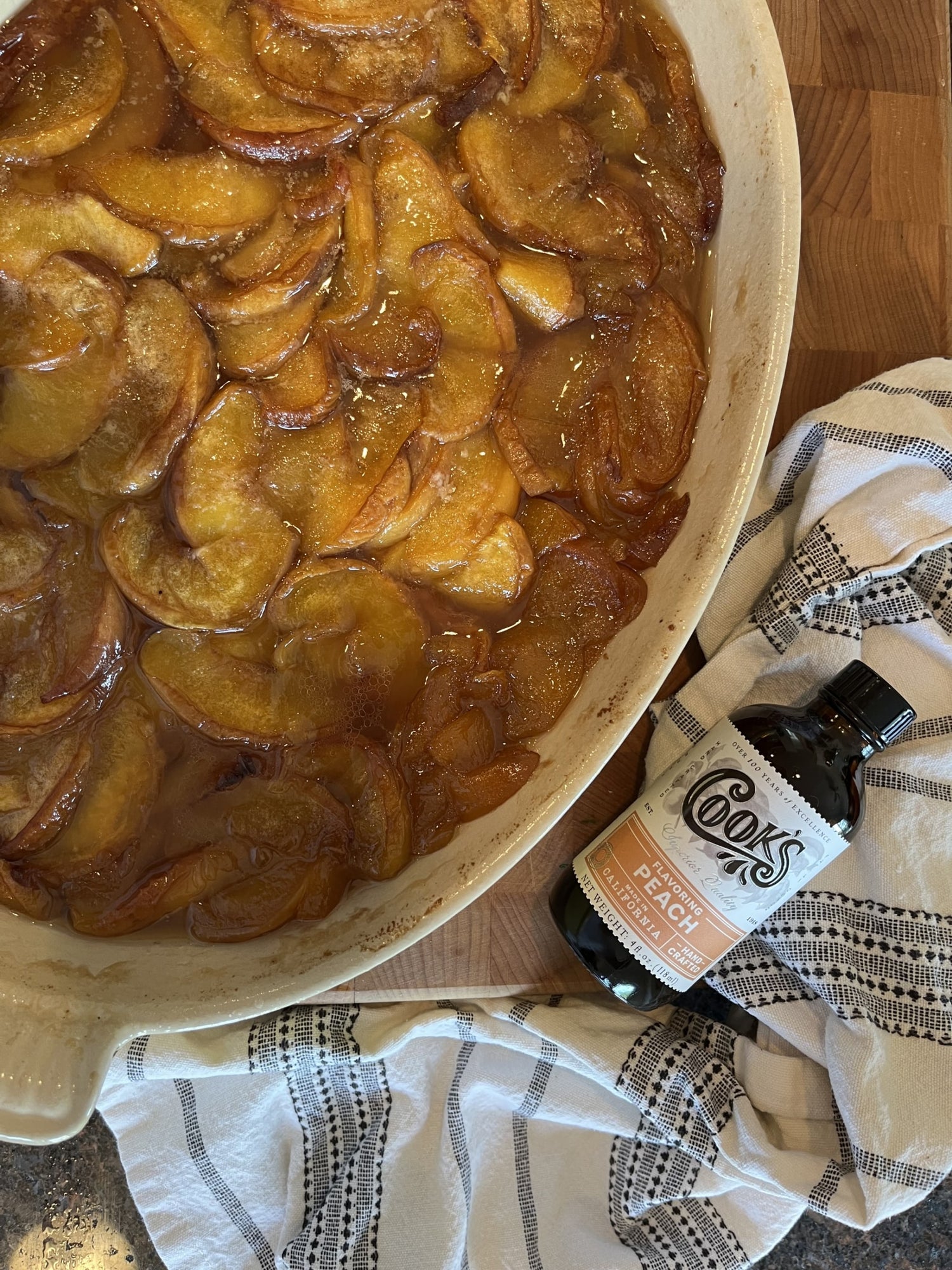 Baked Peaches in Caramel Sauce