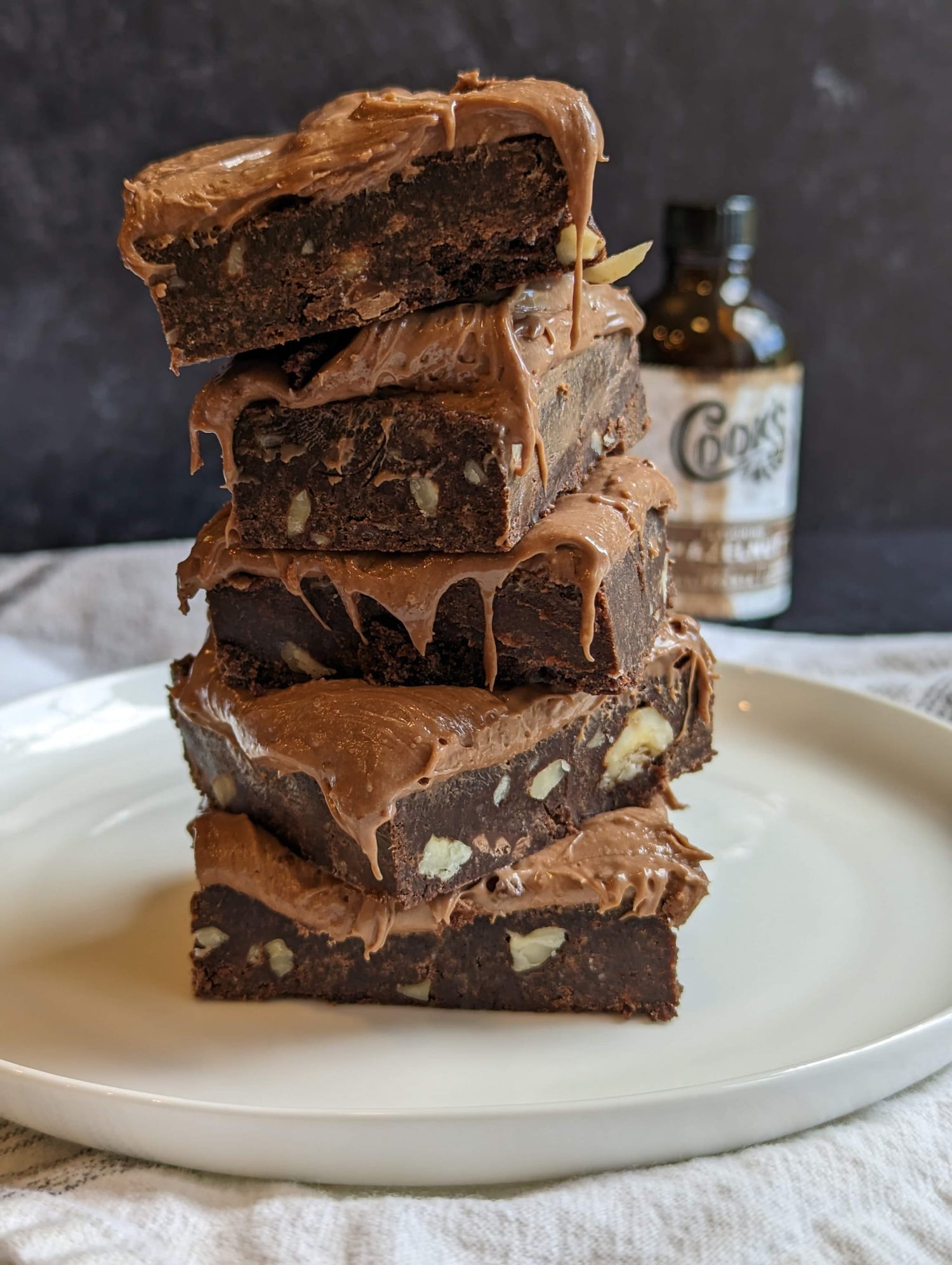 Chocolate Hazelnut Brownies with Chocolate Cream Cheese Frosting
