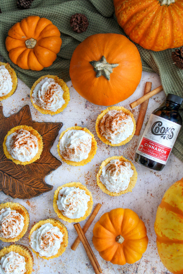 Mini Pumpkin and Cinnamon Cheesecakes