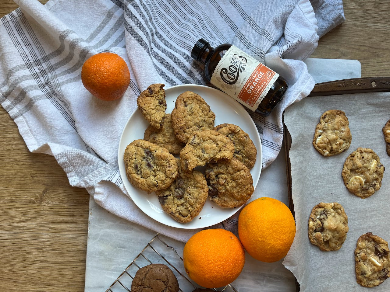 Orange and Chocolate Chip Oat Cookies